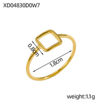 Bague en acier inoxydable ajourée en forme de cœur, best-seller transfrontalier, pour femme, bague de couple de niche, forme géométrique