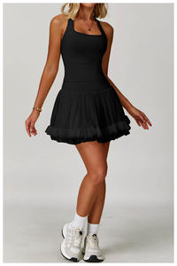 Conjunto Deportivo de 4 Piezas para Mujer, Falda de Tenis Sólida, Cintura Alta, Secado Rápido, Transpirable, Levanta Glúteos, para Yoga, Running, Gimnasio y Fitness - Product Image 5