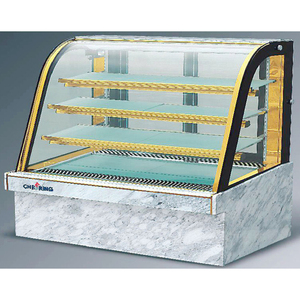 Vetrina Elettrica Commerciale in Acciaio Inox per Torte e Pane con 3 Ripiani, <span class=keywords><strong>Doppia</strong></span> <span class=keywords><strong>Porta</strong></span> e Scongelamento Automatico - Product Image 3