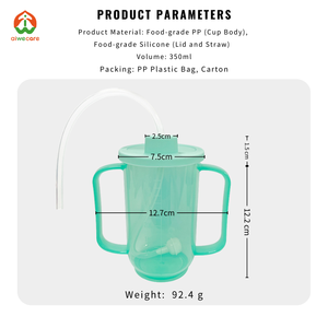 Vasos Antiderrames para Adultos con Asas, Vaso para el <span class=keywords><strong>Cuidado</strong></span> <span class=keywords><strong>de</strong></span> Personas <span class=keywords><strong>Mayores</strong></span>, Suministros para el <span class=keywords><strong>Cuidado</strong></span> <span class=keywords><strong>de</strong></span> la Salud, Cómodo y Fácil <span class=keywords><strong>de</strong></span> Usar para Personas <span class=keywords><strong>Mayores</strong></span> - Product Image 3