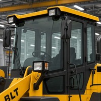 Chargeuse sur pneus mini, chargeuse frontale, moteur diesel, engin de construction, godet hydraulique, équipement de terrassement, matériaux en vrac, garantie 1 an