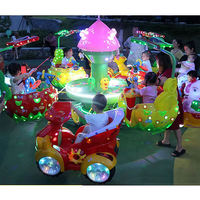Nouvelle Arrivée Mini Manège à Monnayeur 8 Joueurs avec Lumières LED pour Intérieur/Extérieur, Fêtes Foraines, Aires de Jeux Domestiques et Centres Commerciaux, en Plastique