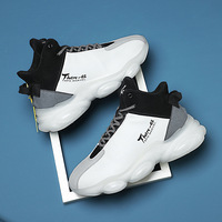 Chaussures de basketball montantes pour hommes, de haute qualité, pour l'automne, à lacets ou à enfiler, avec amorti, doublure en maille, confortables, tendance, souples et respirantes