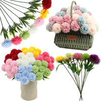 Heetverkopende enkele hortensia chrysanthemum kunstbloem huisdecoratie ornament bruiloft bloemstuk benodigdheden