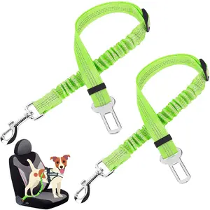 Wholesale Pet Seat Belt Retractable Nylon/Polypropylene fiber Dog Car Leash for Dog Cat Pet Safety Leads Vehicle Seat belt