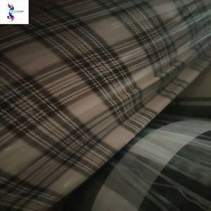 China shaoxing mercado buen diseño 100% algodón hilado teñido de franela camisas de tela - Product Image 5