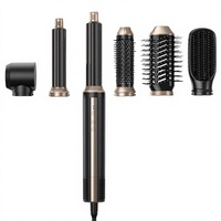 Sèche-cheveux ionique 1400W 6-en-1 avec moteur AC, diffuseur bouclant, brosse à air chaud, multi-styler et volumateur