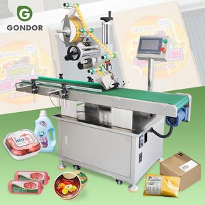 Máquina Aplicadora de Etiquetas Automática de Alta Precisión para Tapas de Vasos de Plástico PP, Tipo Bolsa Plana, con Aplicación Superior e Inferior - Product Image 1