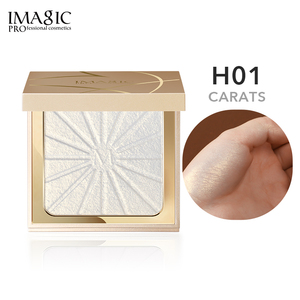 IMAGIC Luxury Gold Single Pressed Powder Waterproof Face Cheek Cosmetic Highlighter con Etichetta Privata Glitter Ingrosso - Product Image 1