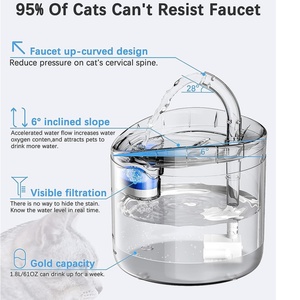 1.8L <b>Automatic</b> Pet <b>Water</b> Fountain, Dog Drinking <b>Water</b> <b>Dispenser</b>, Electric Smart Pet Cat <b>Water</b> Feeder - Product Image 2