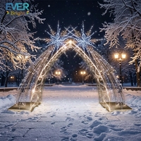Arche lumineuse LED 3D en PVC pour décoration de jardin, idéale pour la remise des diplômes, Thanksgiving, Noël et Halloween, utilisation extérieure en ville