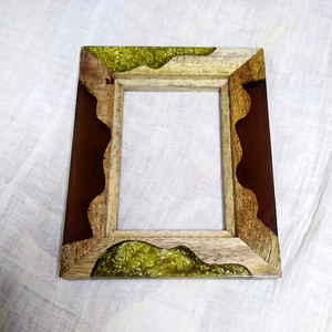 Cadre photo horizontal classique en bois et résine fait main, durable, pour la décoration de la maison, table, salon, chambre - Falak World Export - Product Image 1