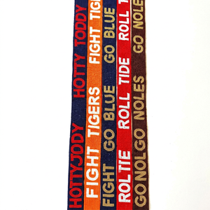 College Sports Beaded Bag Strap Seed Bead Lettering GO <b>BLUE</b> ROLL TIDE TIGERS Custom Embroidered Shoulder Handle <b>Purses</b> Wholesale - Product Image 1