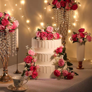 Flores Artificiales Hechas a Mano, 2 Ramos de Peonías Rosadas de Seda, Centros de Mesa Modernos para Bodas y Fiestas, Arreglos Florales - Product Image 4