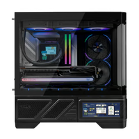Boîtier de PC de jeu VALKYRIE VK03-M LCD blanc ATX, prend en charge 360 °   Boîtier PC Gaming à écran tactile avec refroidissement par eau et vue à 270°