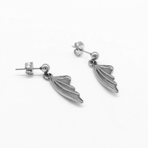 yunnique <b>Wings</b> Drop <b>Earrings</b> Stainless Steel Geometric Design Fashion Jewelry For Women - Product Image 5
