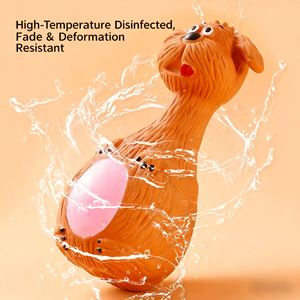 <span class=keywords><strong>Latex</strong></span> Piepend Hondenspeelgoed Diervormig Kauwspeelgoed Niet-Giftig Springkussen Voor Kleine/Middelgrote Honden - Product Image 6