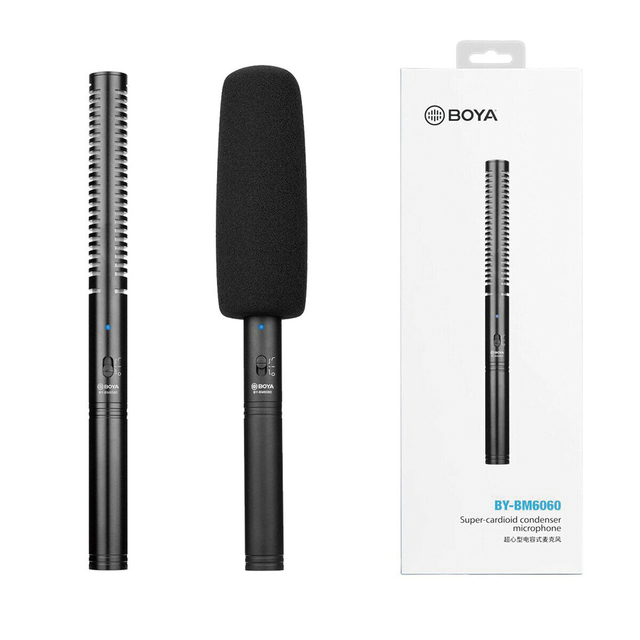 BO YA BY-BM6060 TV Interview Indie Films Phantom Powered Recording Professional Shotgun Microphone