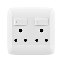 Prise murale électrique JUBEN N1-034 de haute qualité, certifiée Afrique du Sud, 2 pôles, 16A, en PC blanc, 250V