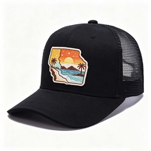 Marine Animals Trucker Hat Patch Embroidery Original Hats Caps Retro Industrial <b>Sombreros</b> Barbas Hats with Customized logo - Product Image 1