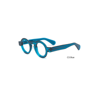 Montures de lunettes optiques rondes en acétate TR avec pont épais pour verres correcteurs unisexes OEM ODM Logo personnalisé