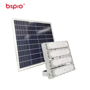 Bspro sport field garden outdoor ip65 high brightness powered floodlight 500W solar led flood lights