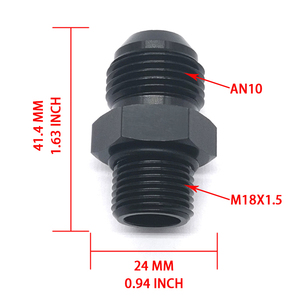Adaptateur mâle AN10 à M18×1.5 pour performance automobile, connecteur de ligne de carburant en aluminium CNC pour pompe à carburant et système de refroidissement d'huile - Product Image 4