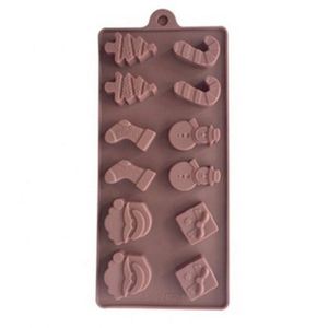 Moule à chocolat en Silicone <span class=keywords><strong>1</strong></span> pièce, <span class=keywords><strong>série</strong></span> de noël, boîte-cadeau d'arbre de noël, moule de glace en forme de tête de noël - Product Image 3