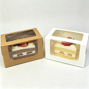 Boîtes à gâteaux en carton kraft biodégradables, recyclables, imperméables, de qualité alimentaire, imprimées sur mesure, pour cupcakes, pâtisseries, <span class=keywords><strong>biscuits</strong></span>, boulangeries - Product Image 4