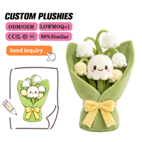 Peluche personnalisée ODM OEM en forme de rose rouge romantique, mignonne, avec visage souriant, cadeau de Noël, fleur en peluche rembourrée de coton PP