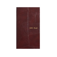 Carnet A5 vintage en similicuir patchwork avec couverture à coutures apparentes, journal de poche A6 avec marque-page en ruban pour les professionnels