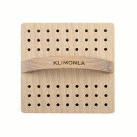 Support professionnel pour 54 embouts de perceuse à ongles, en bois, avec poignée portable, boîte de rangement et présentoir pour embouts de perceuse à ongles