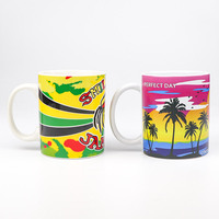Vente en gros de tasses à café en céramique blanche de 11 oz personnalisées avec votre propre logo, souvenir touristique, sublimation