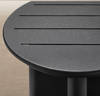 Table d'appoint ronde en aluminium Balmain, en acier inoxydable, pour l'extérieur, les équipements de loisirs et les jardins