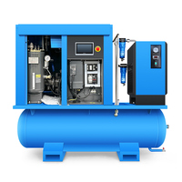 Compresseur d'air industriel à vis rotatif 7,5KW 11KW 15KW à économie d'énergie PM VSD 4:1 avec moteur portable et sablage à deux étoiles