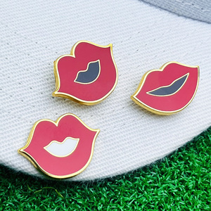 Cartoon Mouth Metal Enamel Badge Golf Hat Pin Alloy Butterfly Buckle Decoration - Product Image 2