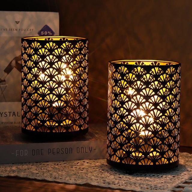 Table Lamp Vintage Lantern LED Bulb for Outdoors Moroccan Battery Operated Lamp Cordless Lantern