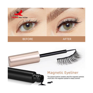 Faux cils magnétiques faits à la main à bas prix pour approvisionnement mixte, sans colle, avec 5 eye-liners magnétiques et pince à épiler - Product Image 4