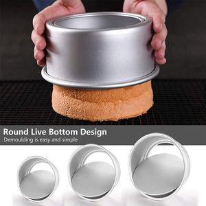 Custom Non-Stick Deep 3 Piece Round Metal Aluminum <b>Tin</b> for Baking 4 6 8 Inch Wedding Birthday Christmas <b>Cake</b> - Product Image 5