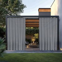 Cortinas XinLan Resistentes al Viento y a la Intemperie, Cortinas Transparentes para Exteriores, para Porche, Cabaña, Pérgola, Patio Trasero