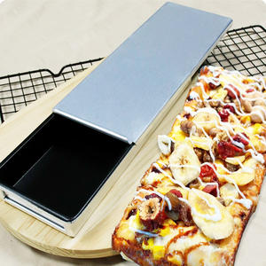 Siap untuk dikirim panci roti roti aluminium antilengket kotak piza individu roti nampan Pizza gaya <span class=keywords><strong>Detroit</strong></span> persegi panjang komersial dengan tutup - Product Image 5