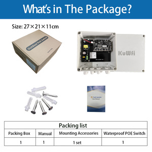 Conmutador POE KuWFi impermeable para exteriores, 8 puertos <span class=keywords><strong>Gigabit</strong></span>/<span class=keywords><strong>Megabit</strong></span>, conmutador POE opcional para cámaras CCTV - Product Image 5