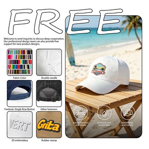 Gorras Originales de Algodón de 5 Paneles al por Mayor, Nuevas y de Moda, Gorras Deportivas con Bordado 3D y Malla, Modelo Yo No Pesco - Product Image 2