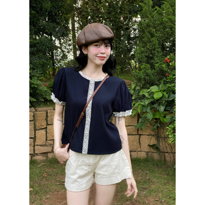 เสื้อยืดทรงเข้ารูปสไตล์เกาหลีติดกระดุมสำหรับผู้หญิง ขายดี มีหลายสี เอวสูง ทรงตรง ผ้าธรรมชาติ ผลิตในเวียดนาม เสื้อท่อนบนสีพื้น - Product Image 5