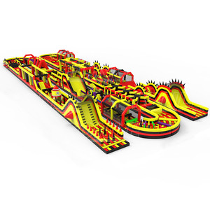 Giant Trung Quốc Trò Chơi Giá Rẻ Cuộc Đua Ngoài Trời Lớn Mega Bouncy Castle Crazy Run Tùy Chỉnh Inflatable 5K <span class=keywords><strong>Obstacle</strong></span> <span class=keywords><strong>Course</strong></span> Đối Với Kid - Product Image 1