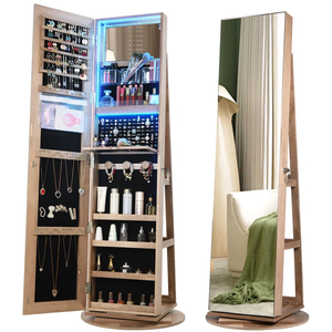Armoire à bijoux moderne en MDF avec vitrine pour <span class=keywords><strong>chambre</strong></span>, salon, salle de sport à domicile, <span class=keywords><strong>meuble</strong></span> autoportant - Product Image 1