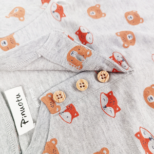 Pinuotu bébé bulle barboteuse renard ours coton pyjama pour enfants Ropa De <span class=keywords><strong>Bebe</strong></span> 0 a 3 vêtements de nuit pour bébé tenue body pour nouveau-nés - Product Image 4