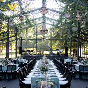 Grande tente de réception extérieure en PVC blanc, transparente, pour événements, mariages - Product Image 2