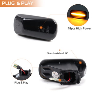 Luces LED Dinámicas de Señalización Lateral para Automóviles Honda Accord, Civic, CR-V, Integra, Odyssey, Stream, Lámpara de Señal de Giro, Bombilla Lateral Fluida - Product Image 5