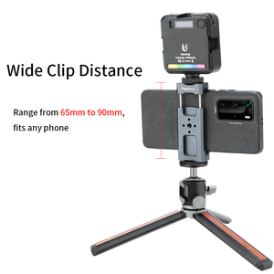 Trípode universal Soporte para teléfono inteligente Adaptador de soporte Abrazadera ajustable para teléfono Soporte de teléfono de metal con zapata fría - Product Image 3